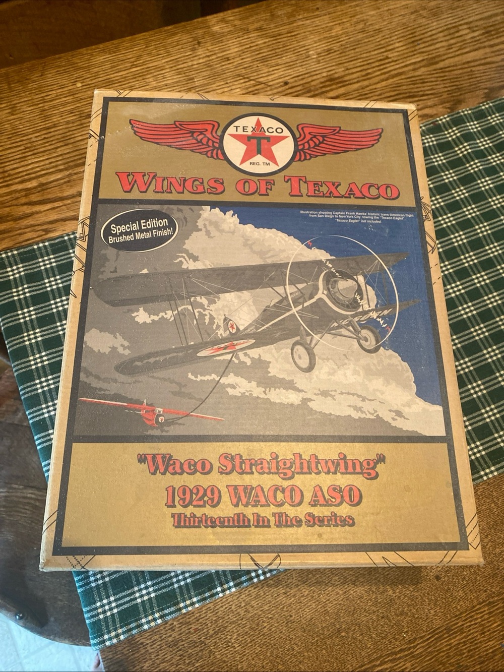Texaco Wings of Texaco Die Cast Plane 1929 Waco Straightwing Original Box